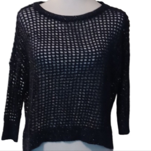 💙🌺Express Black Sparkly Knit Top - Picture 12 of 13